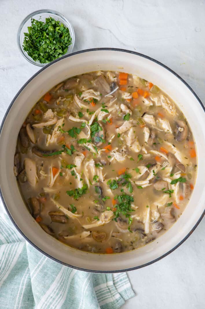 Chicken Wild Rice Soup (no Cream) - Feel Good Foodie