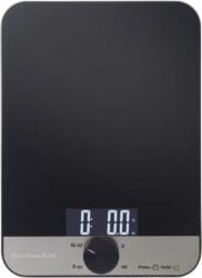 black rectangular digital food scale