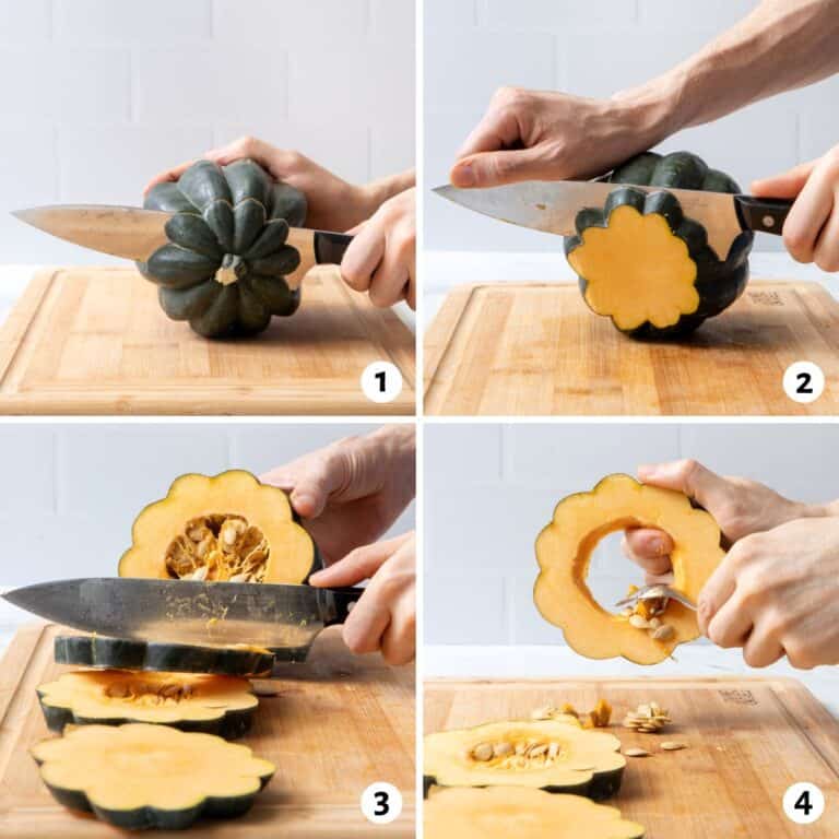 How To Cut Acorn Squash 5 Ways Feel Good Foodie