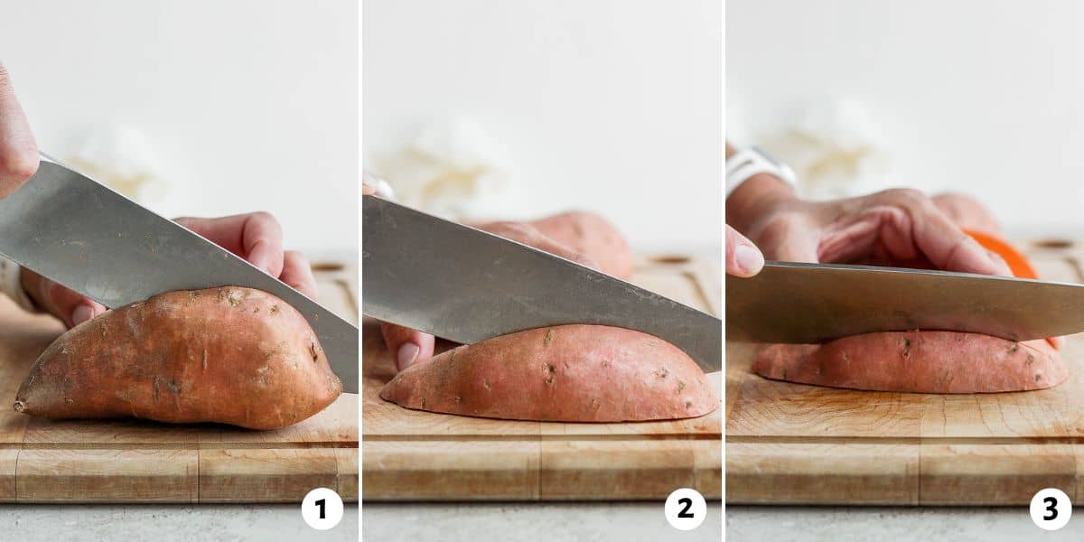 How to Cut Sweet Potatoes {Cubes, Sticks & More!} - FeelGoodFoodie