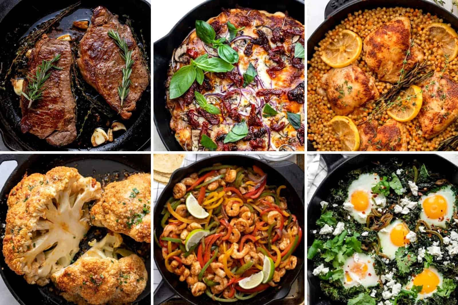 6 image collage of collected recipes for beginners.