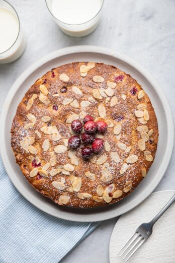 Cranberry Pound Cake {Almonds & Orange Zest} - Feel Good Foodie