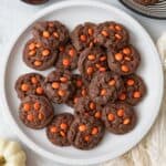 Dark Chocolate Halloween Cookies.