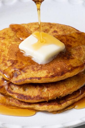 Healthy Pumpkin Pancakes.