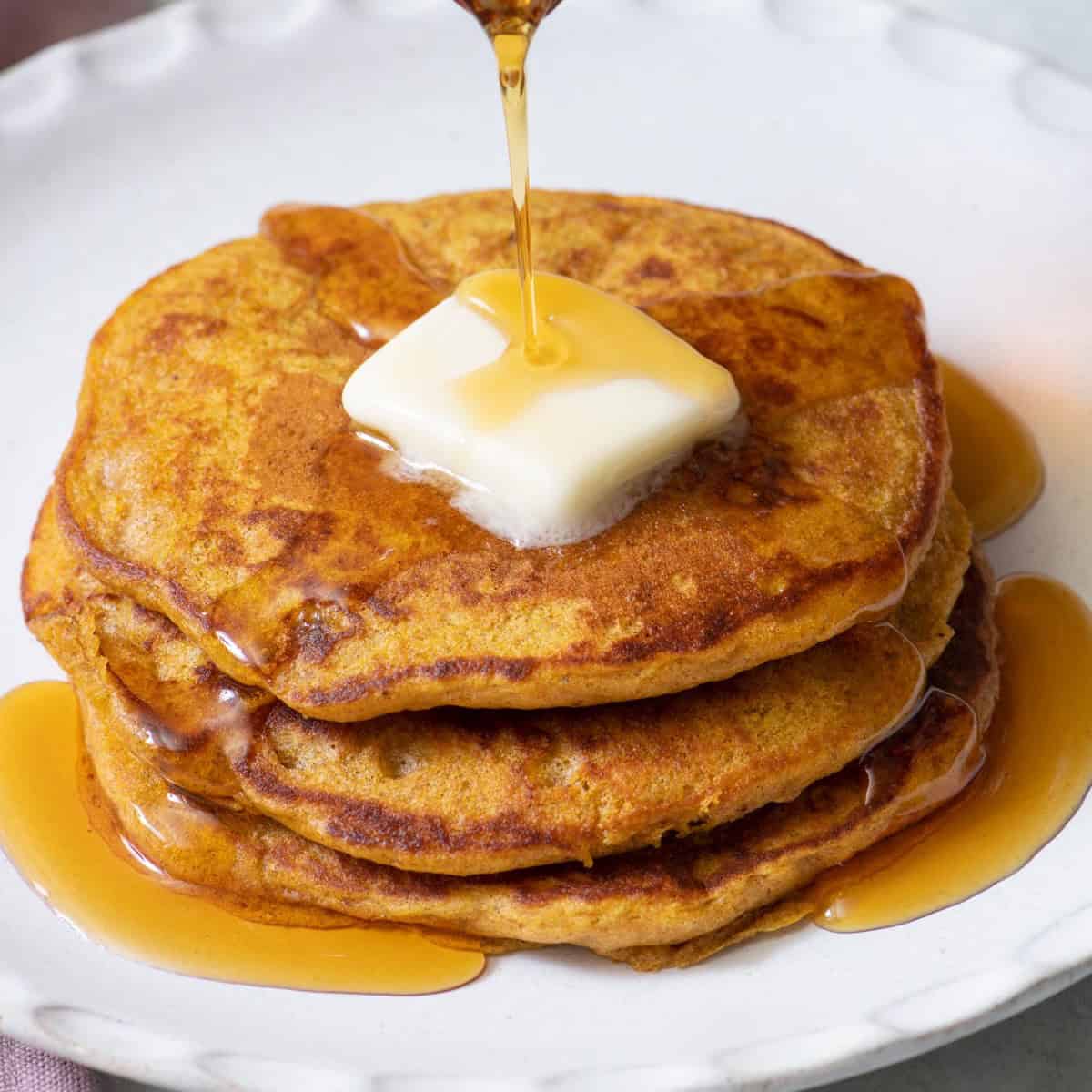 Healthy Pumpkin Pancakes.
