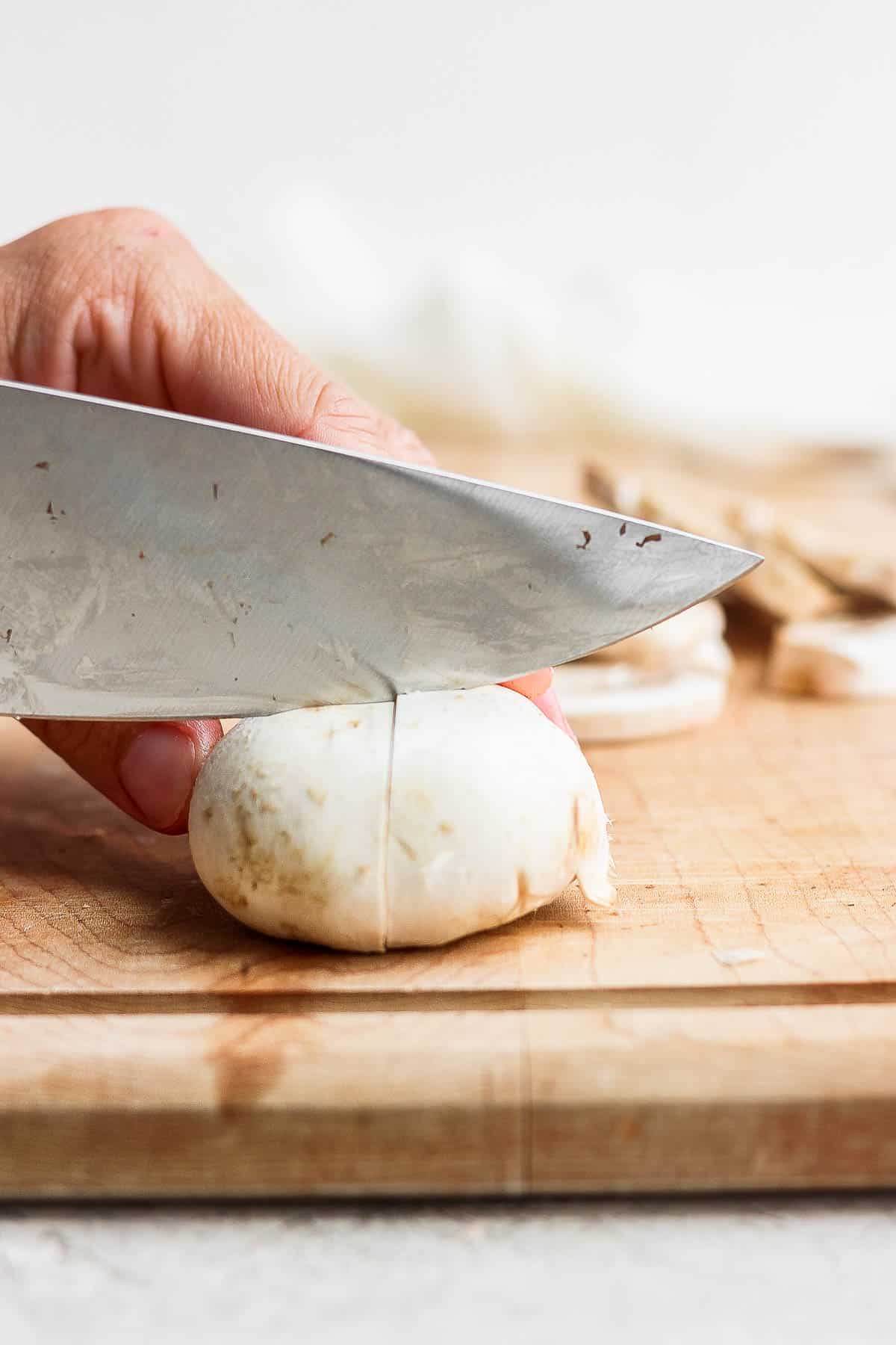 How to Slice Mushrooms Quickly with an Egg Slicer