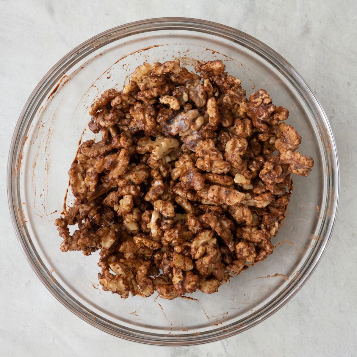 Walnuts tossed to coat.