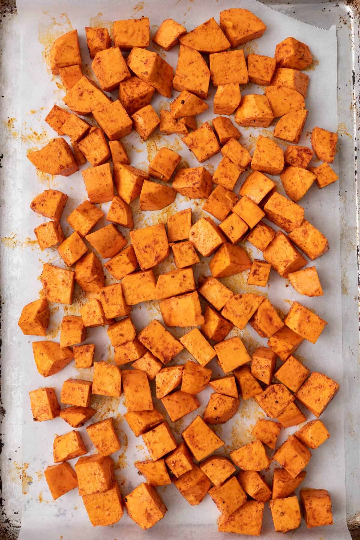 Potatoes before roasting.