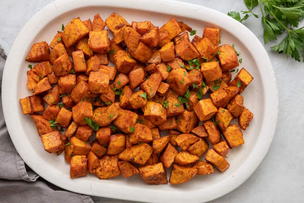 Roasted Sweet Potatoes.