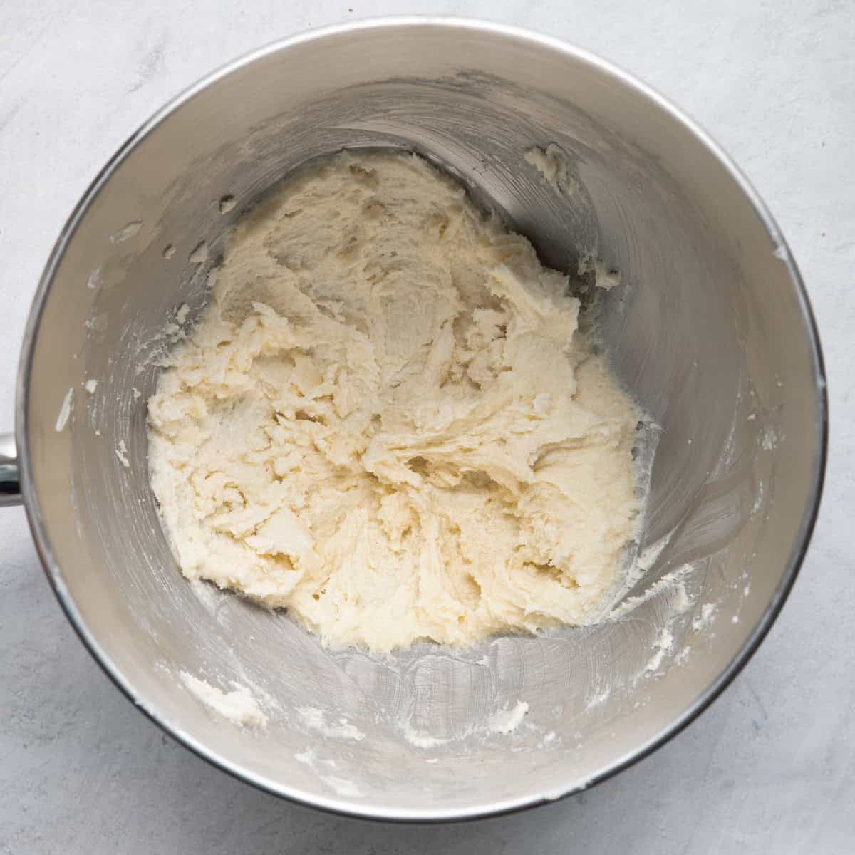 Butter and sugar creamed together.