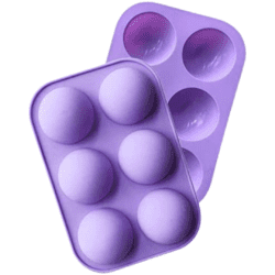 2 purple Semi Sphere Silicone Mold