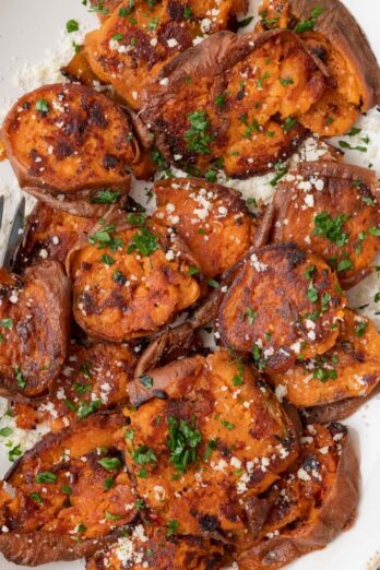 Smashed Sweet Potatoes.