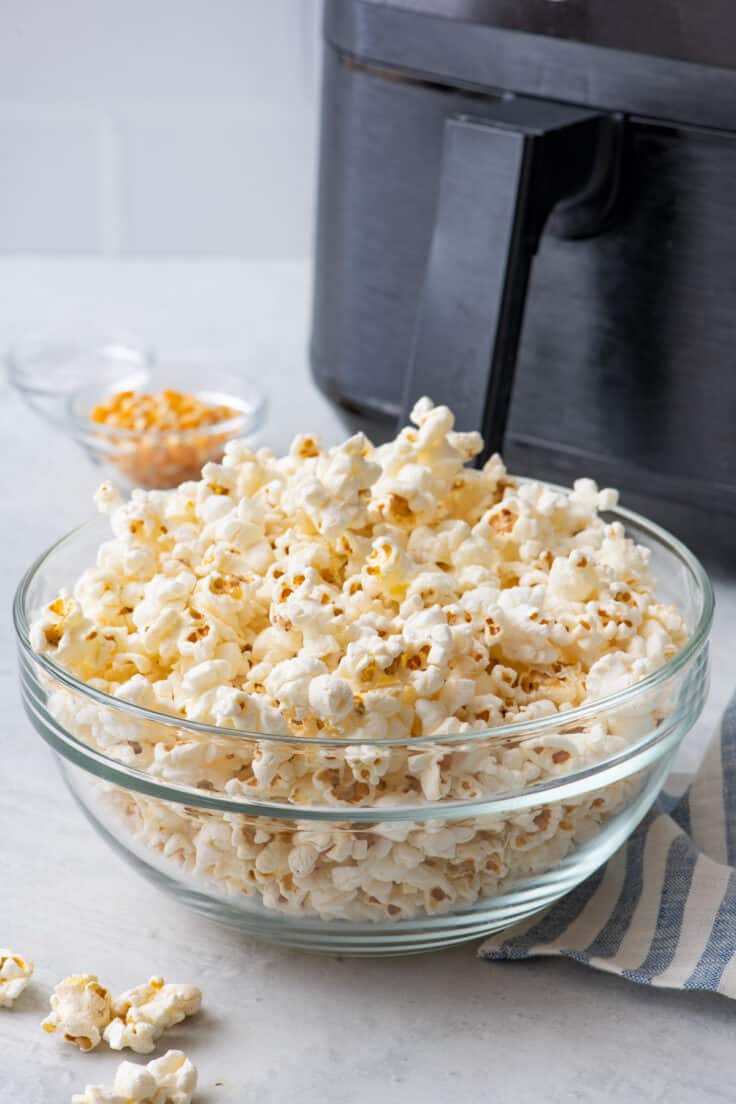 How To Make Fluffy Air Fryer Popcorn - Feel Good Foodie