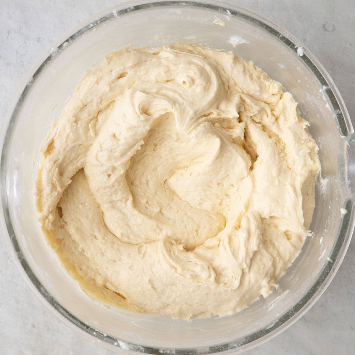 Milk mixture combined in.