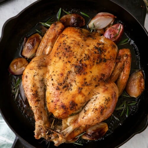 Lemon Rosemary Roasted Whole Chicken.