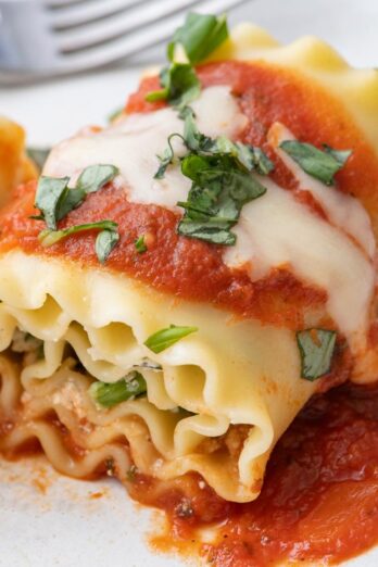 Spinach Lasagna Roll Ups.