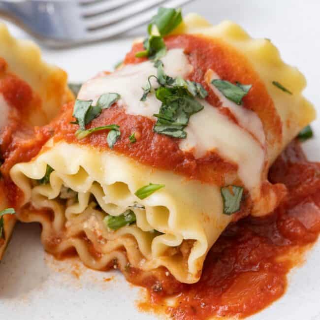 Spinach Lasagna Roll Ups.