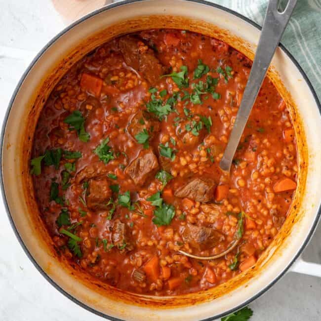 Beef Barley Soup.