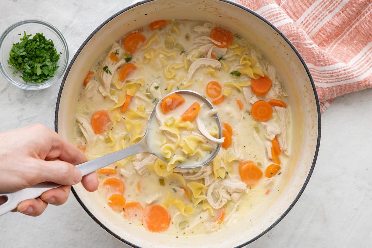 Creamy Chicken Noodle Soup.