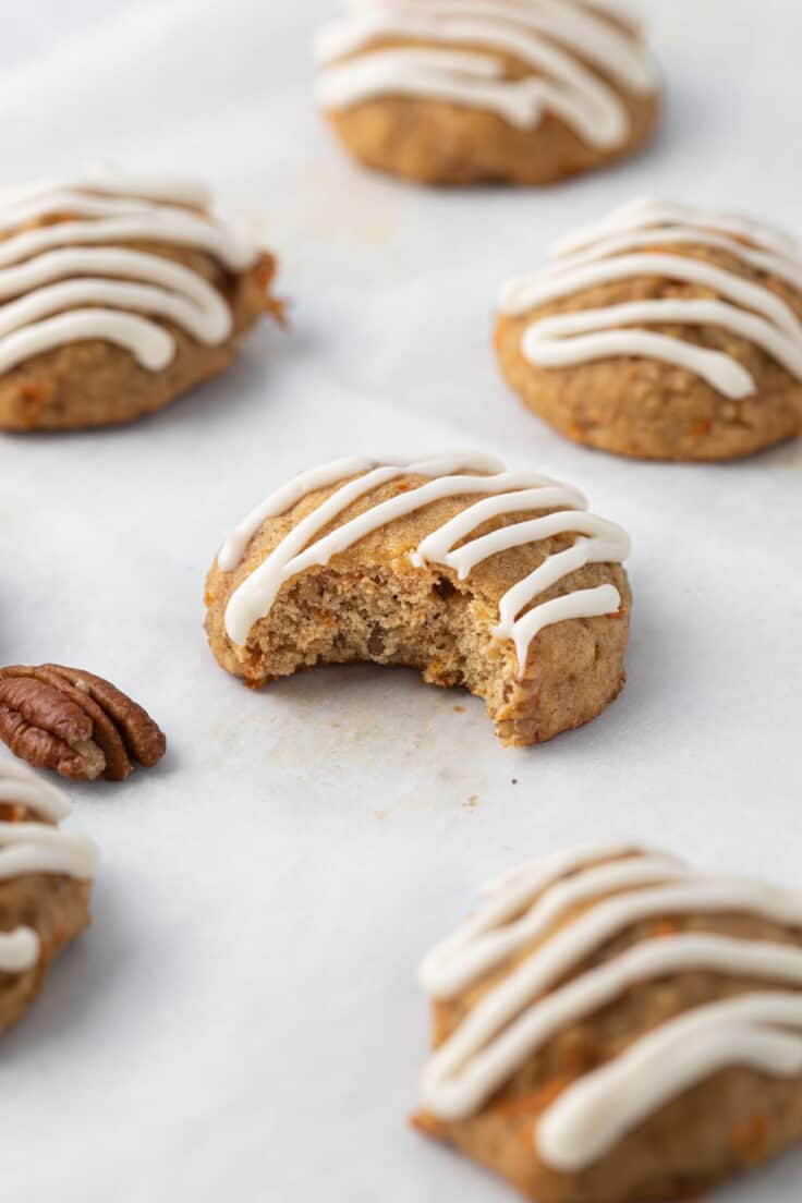 Best Ever Chewy Carrot Cake Cookies - Feel Good Foodie