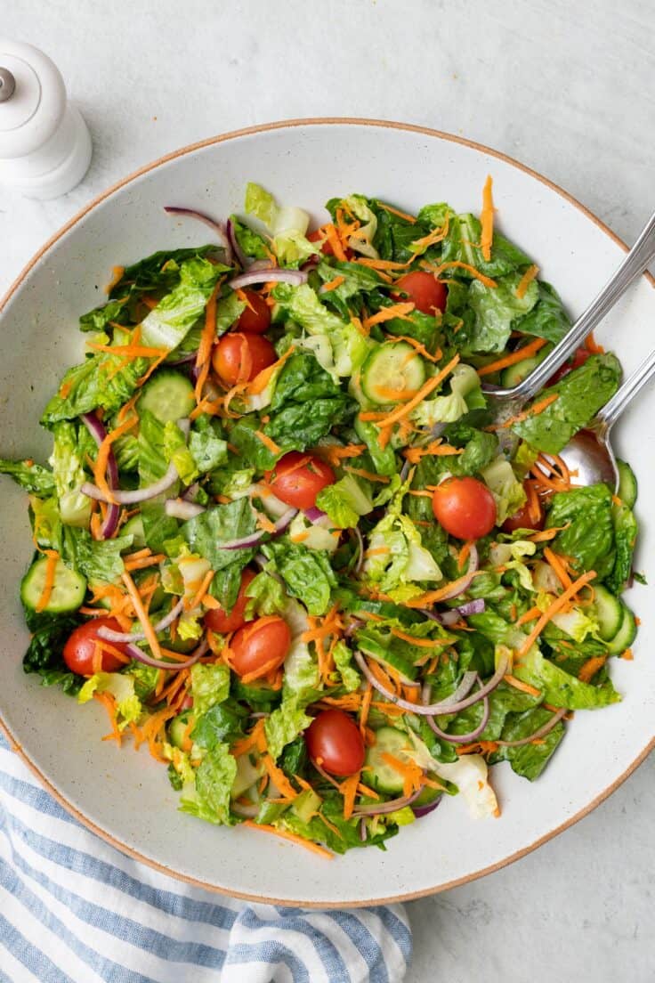 Fresh Garden Salad {Vinaigrette Dressing} - Feel Good Foodie