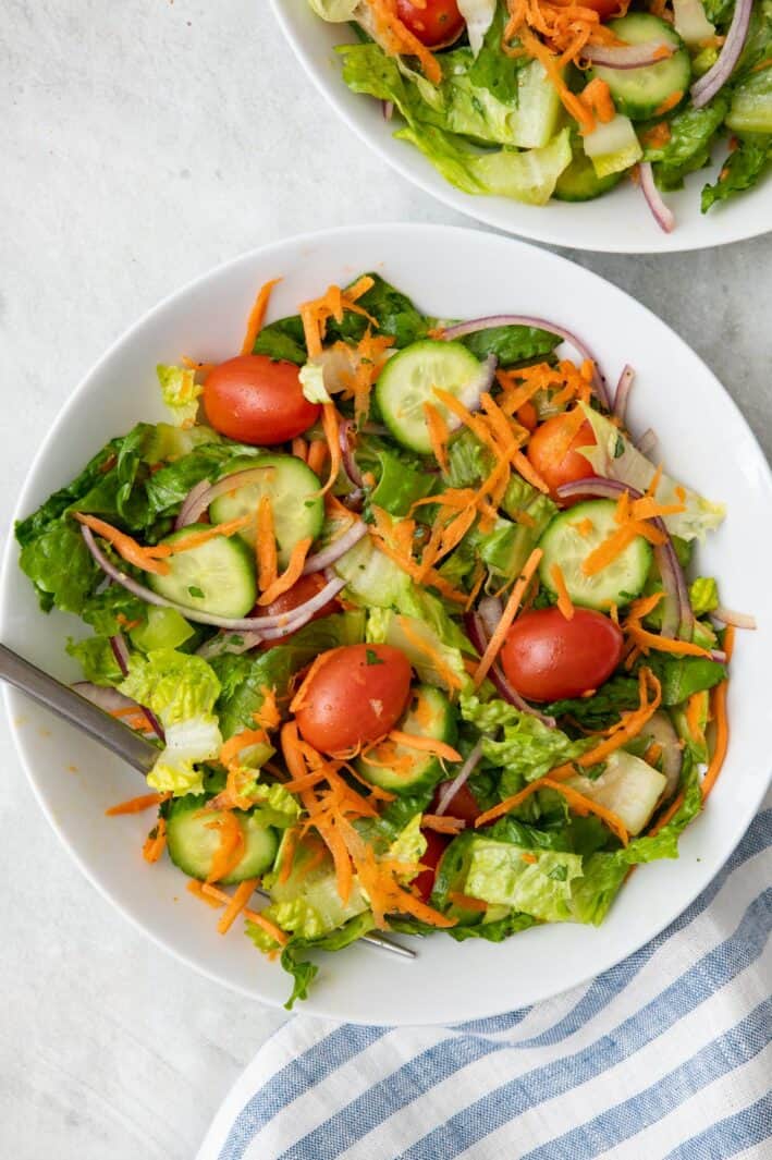 Fresh Garden Salad {Vinaigrette Dressing} Feel Good Foodie