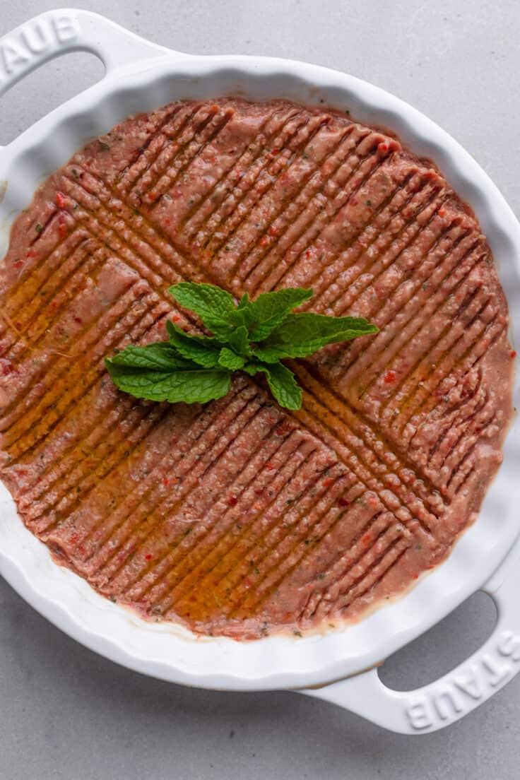 Lebanese Kibbeh Nayyeh - Feel Good Foodie