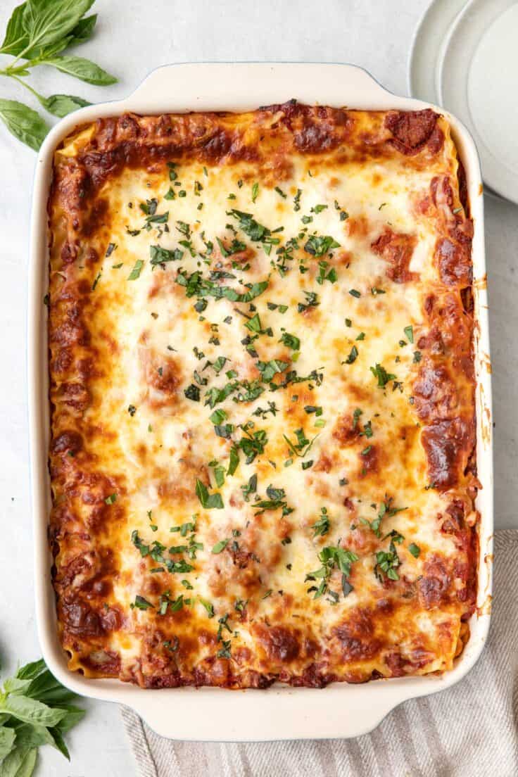 Healthy Lasagna {With Greek Yogurt!} - Feel Good Foodie