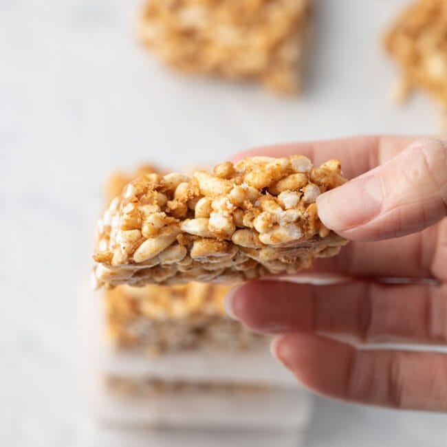 Healthy Rice Krispie Treats.