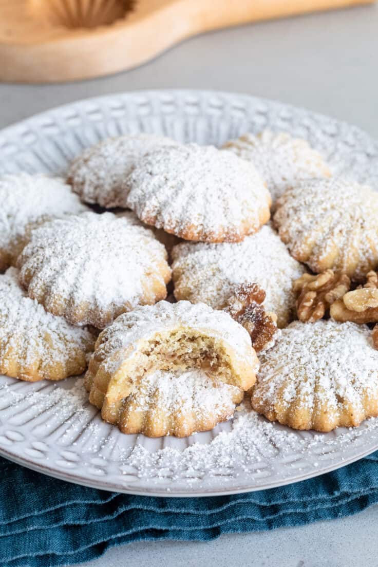 Maamoul Cookies {Date & Walnut Variation} - Feel Good Foodie