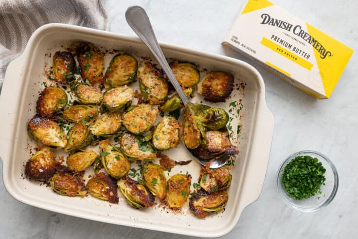 Parmesan Crusted Brussel Sprouts Feel Good Foodie 