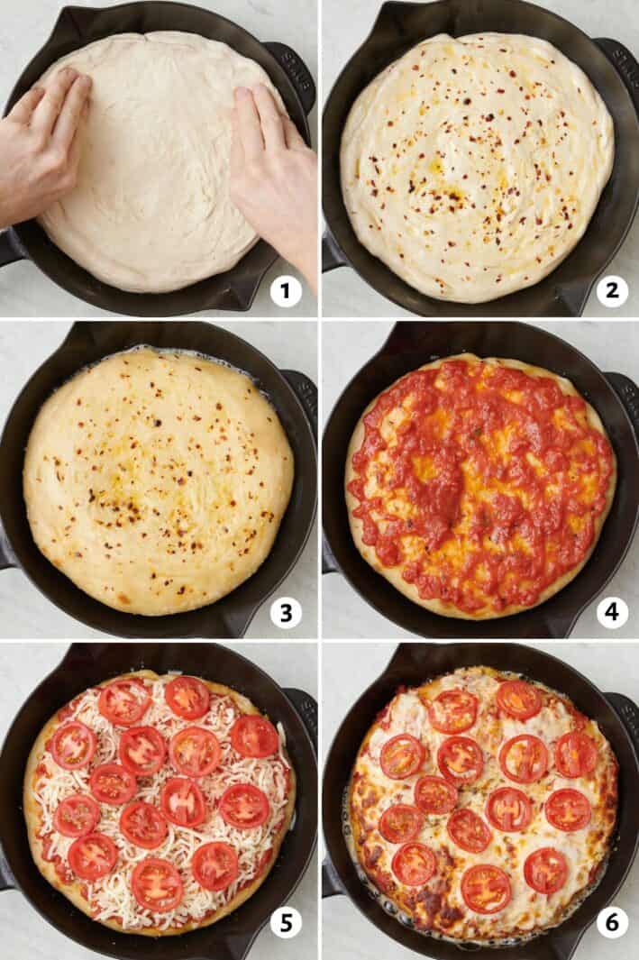 Super Easy Cast Iron Pizza - Feel Good Foodie