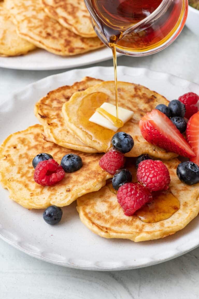 Cottage Cheese Pancakes {High-Protein & Delicious} - Feel Good Foodie