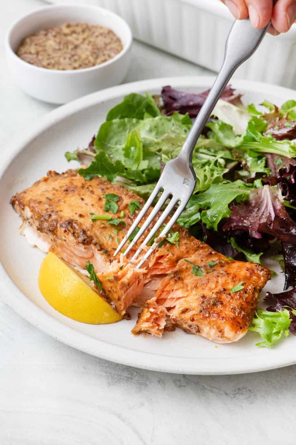 Honey Mustard Salmon {One-Pan Oven Baked} - FeelGoodFoodie
