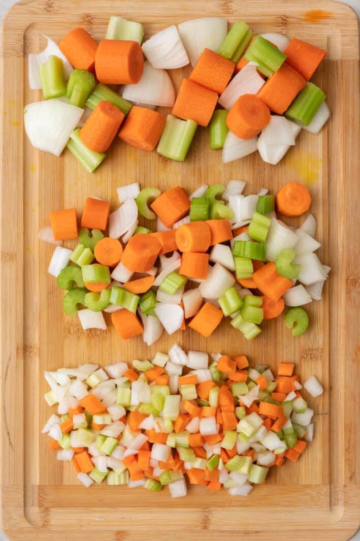 How to Make Mirepoix {Carrots, Onion &amp; Celery Mix} - Feel Good Foodie