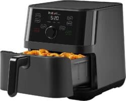 black and silver air fryer