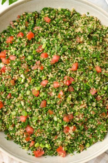Quinoa tabbouleh salad.