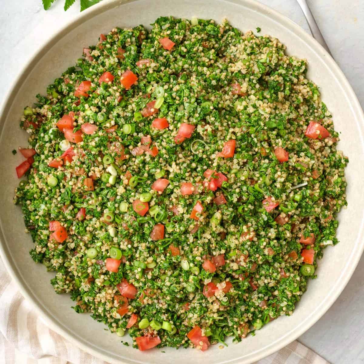 Quinoa tabbouleh salad.