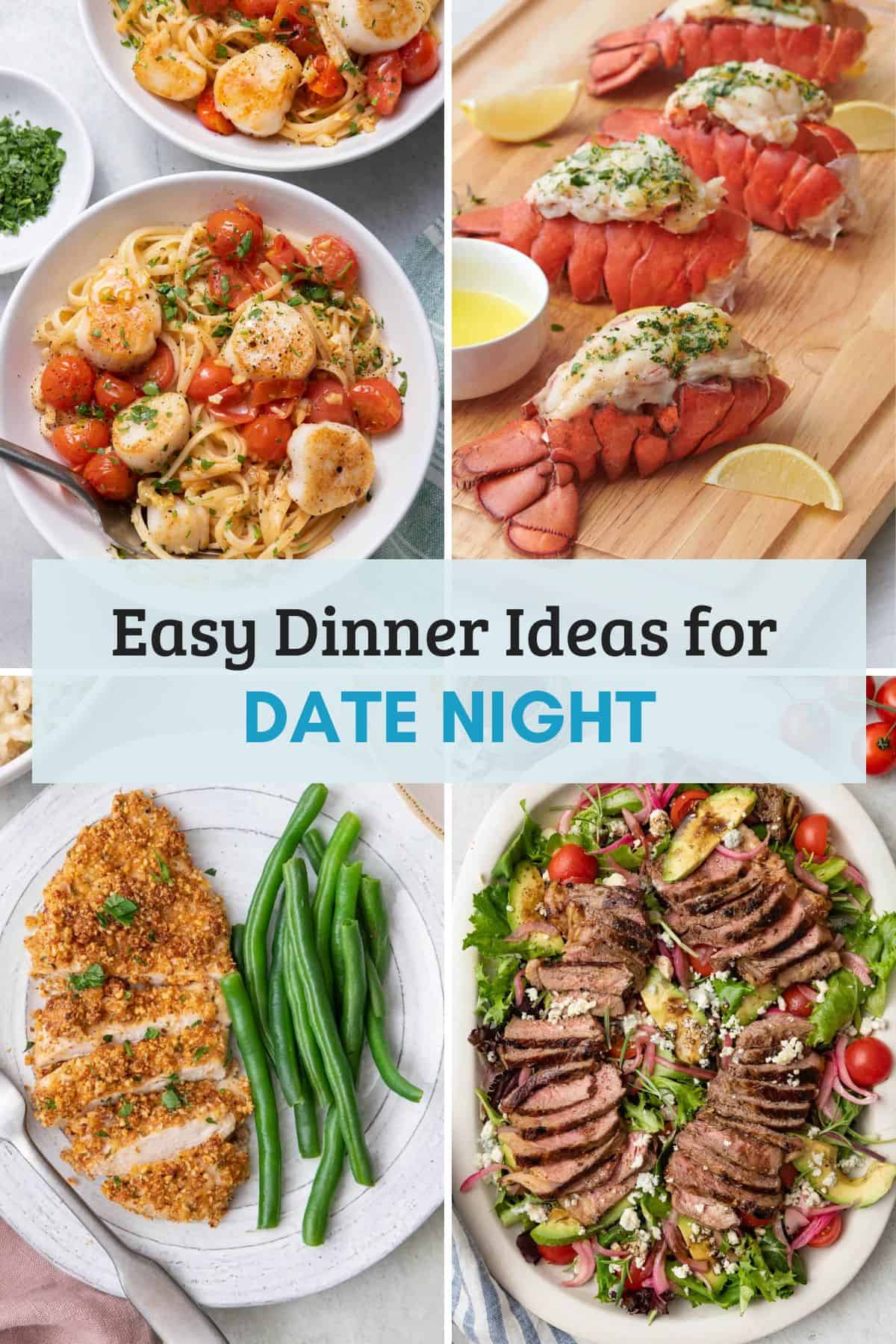 Recipe roundup /collection of date night dinners - valentine's day