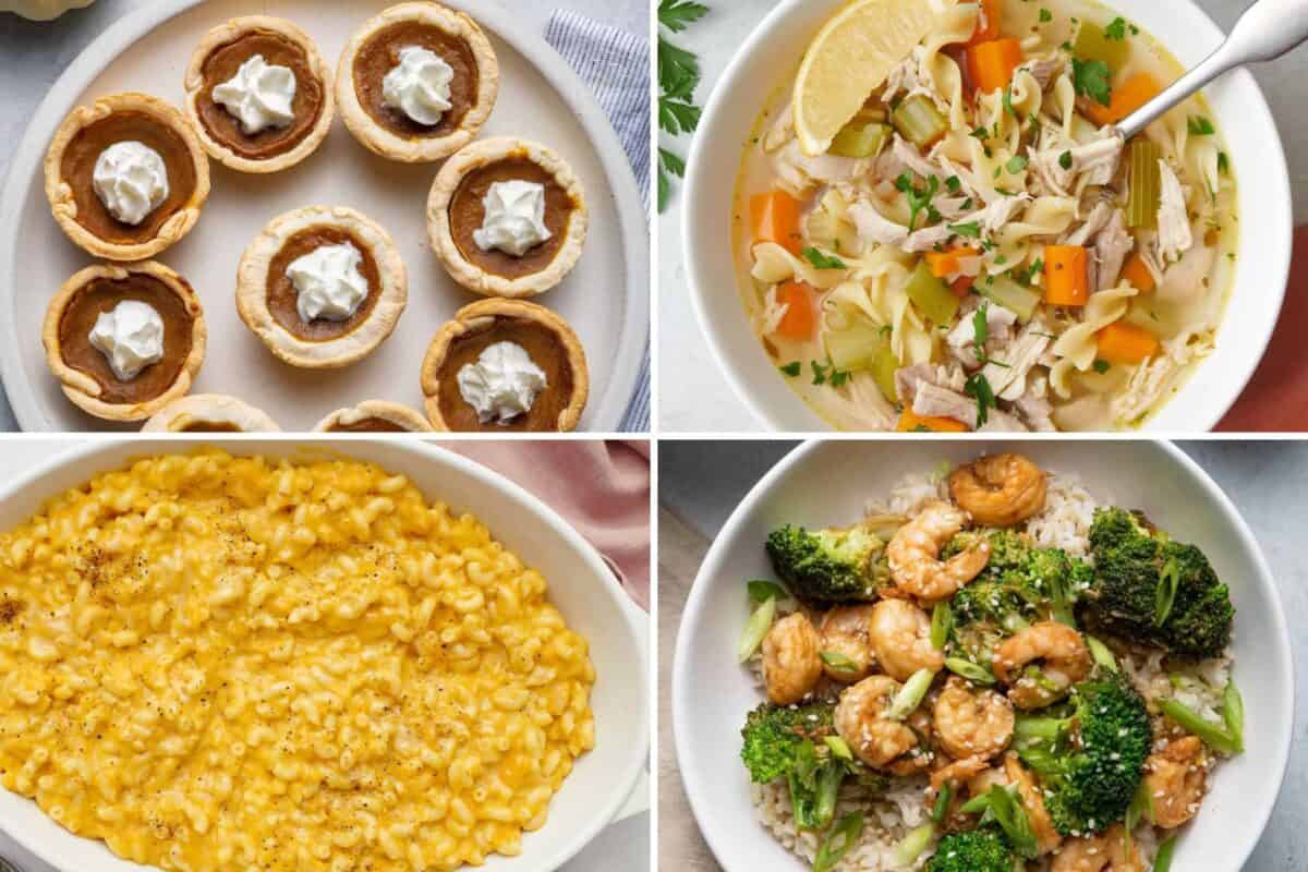 4 image of kid friendly recipes.