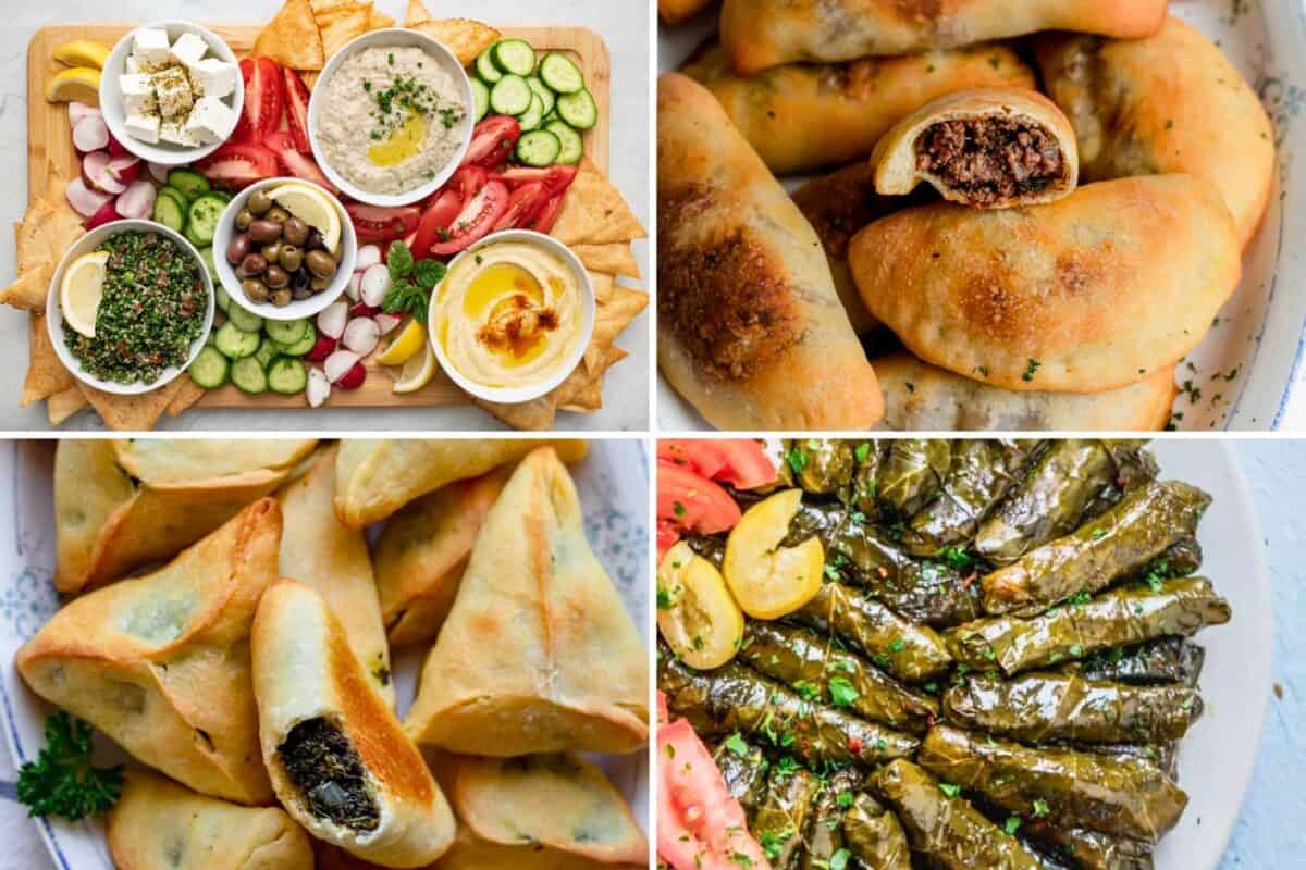 Roundup section image of collected recipes of Lebanese Appetizers.