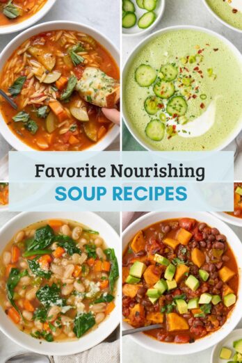 recipe collection / roundup for top healthy soup recipes
