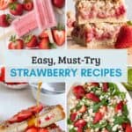 Roundup of Strawberry Recipes collage
