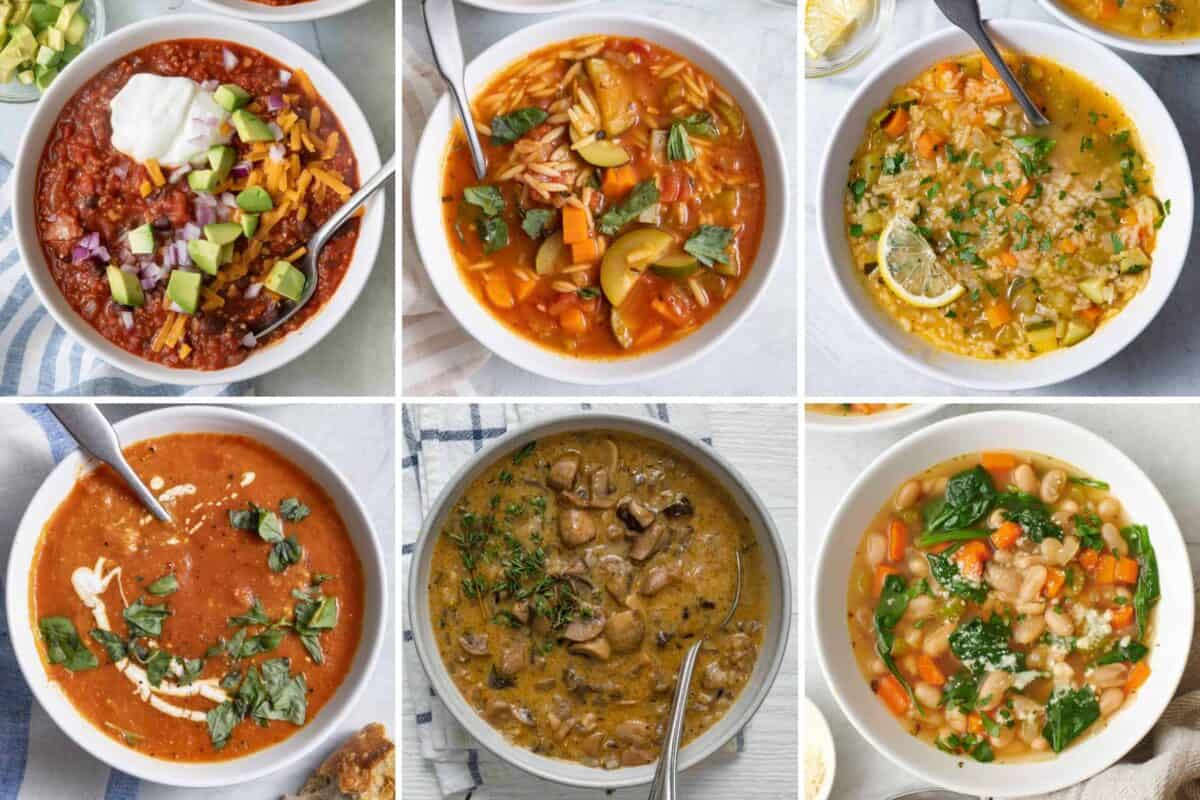 Roundup section image of collected soup recipes.