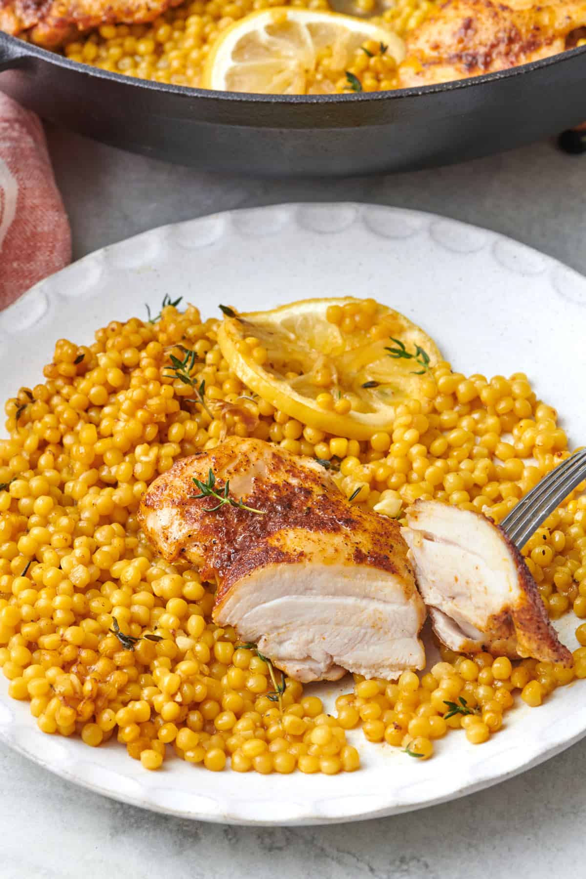 Easy Couscous & Chicken Recipe {One Skillet!} - FeelGoodFoodie