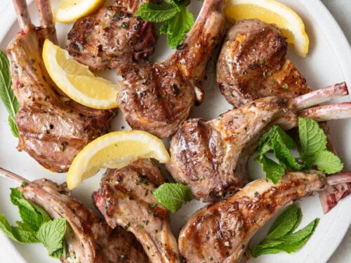 Grilled Lamb Chops with a Honey Lemon Mint Marinade - Hey Grill, Hey