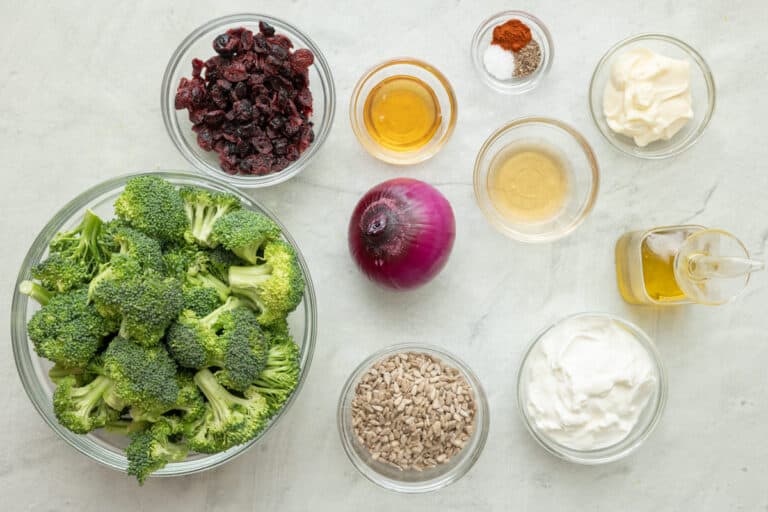 Easy Cold Broccoli Salad {Creamy Dressing!} - Feel Good Foodie