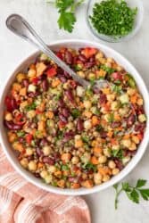 Red Kidney Bean Salad {Vinaigrette Dressing!} - Feel Good Foodie