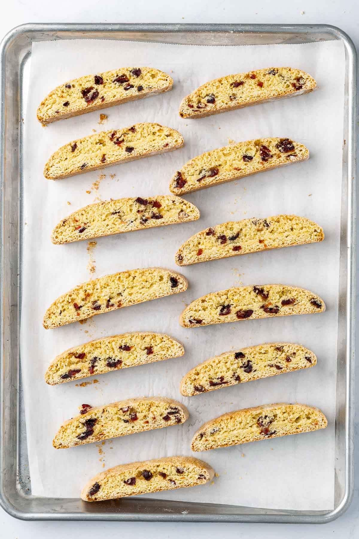 Sliced into 1 inch slices before baking.