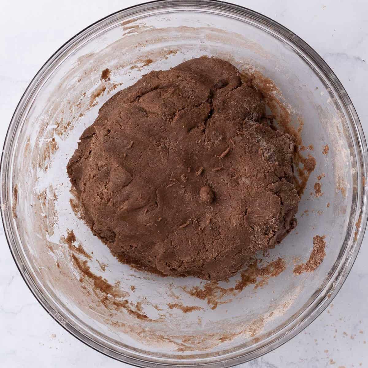 After combined showing incorporated dough.